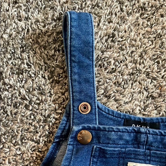 DKNY Blue Denim and Pink Tulle Girls Overalls - Picture 10 of 11